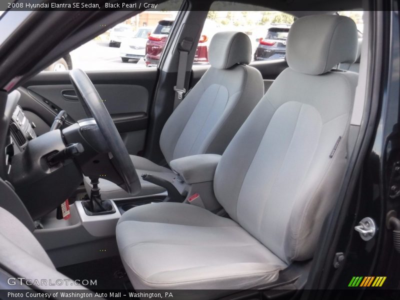 Black Pearl / Gray 2008 Hyundai Elantra SE Sedan