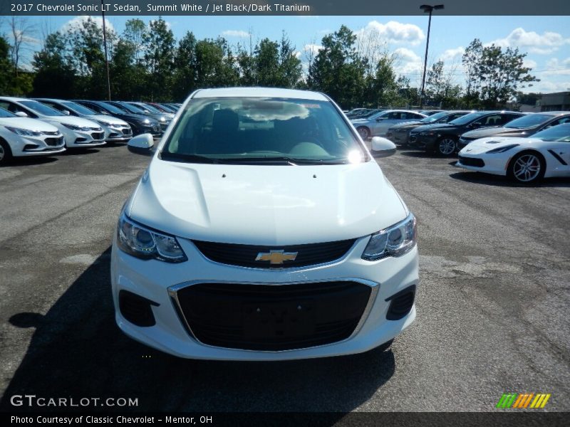 Summit White / Jet Black/Dark Titanium 2017 Chevrolet Sonic LT Sedan