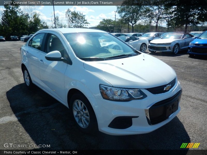 Summit White / Jet Black/Dark Titanium 2017 Chevrolet Sonic LT Sedan