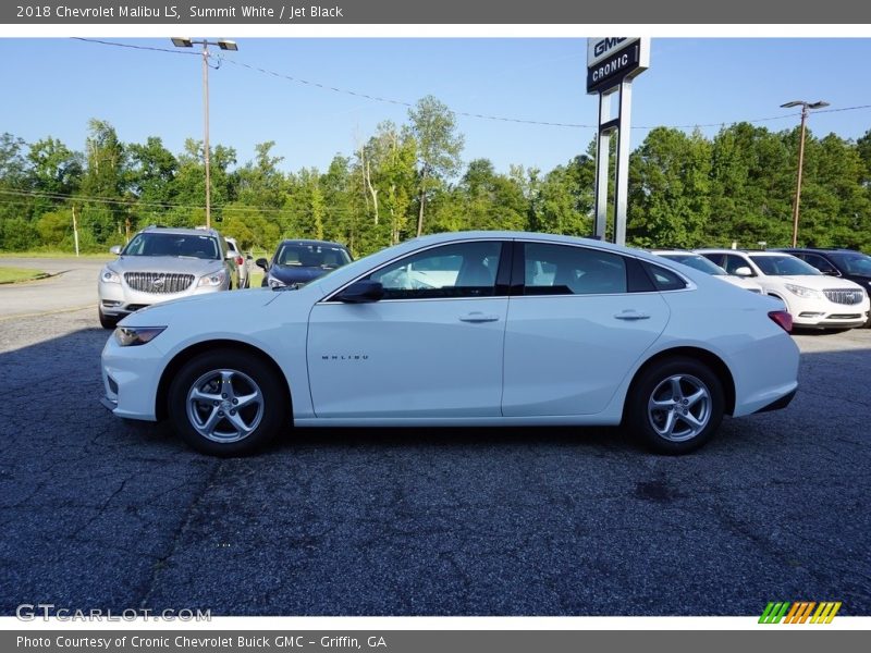 Summit White / Jet Black 2018 Chevrolet Malibu LS