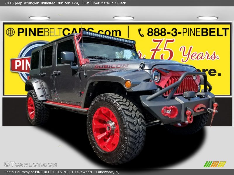 Billet Silver Metallic / Black 2016 Jeep Wrangler Unlimited Rubicon 4x4