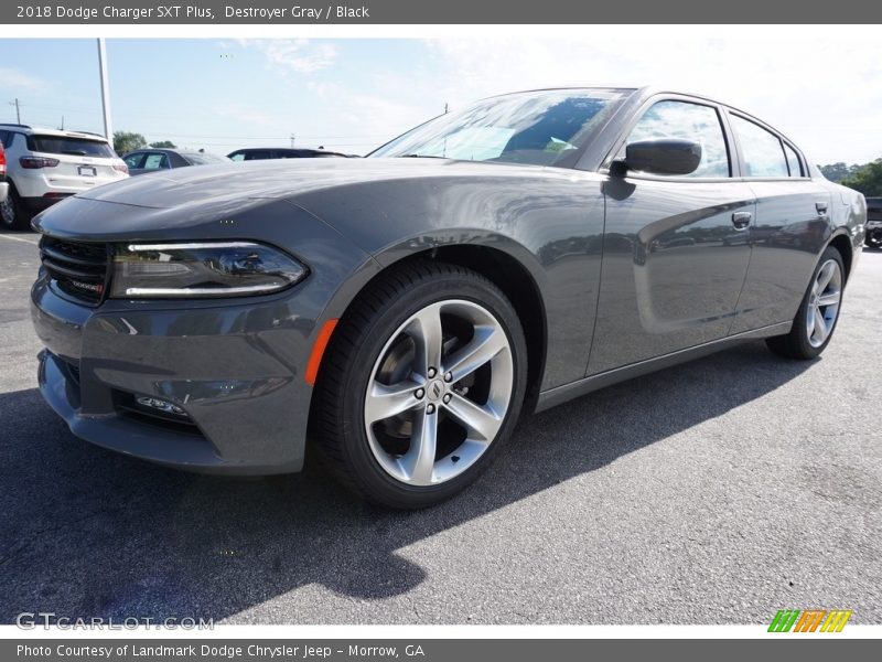 Destroyer Gray / Black 2018 Dodge Charger SXT Plus