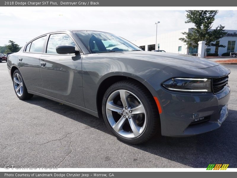 Destroyer Gray / Black 2018 Dodge Charger SXT Plus