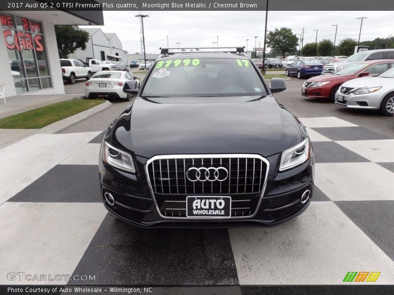 Moonlight Blue Metallic / Chestnut Brown 2017 Audi Q5 2.0 TFSI Premium Plus quattro