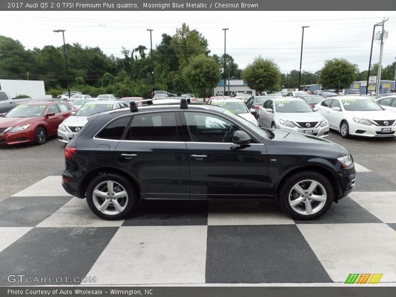 Moonlight Blue Metallic / Chestnut Brown 2017 Audi Q5 2.0 TFSI Premium Plus quattro