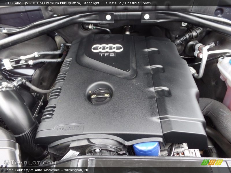 Moonlight Blue Metallic / Chestnut Brown 2017 Audi Q5 2.0 TFSI Premium Plus quattro