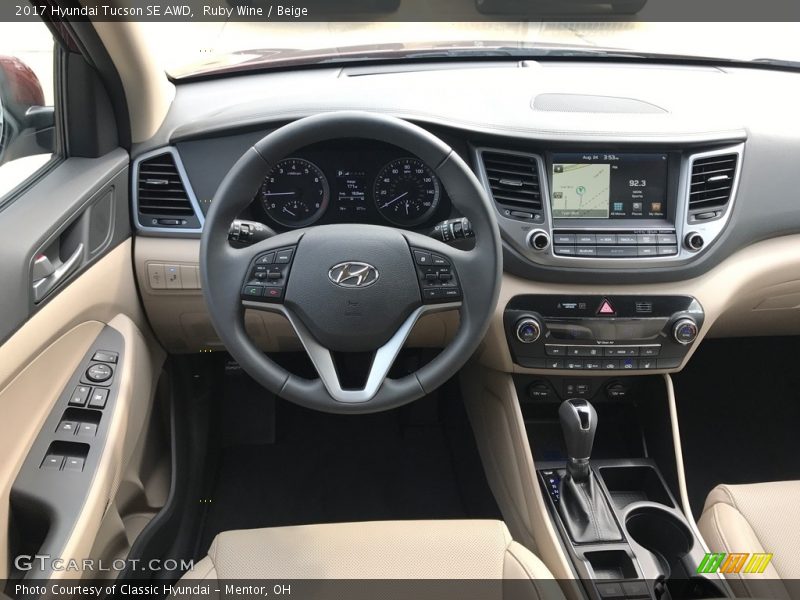 Ruby Wine / Beige 2017 Hyundai Tucson SE AWD