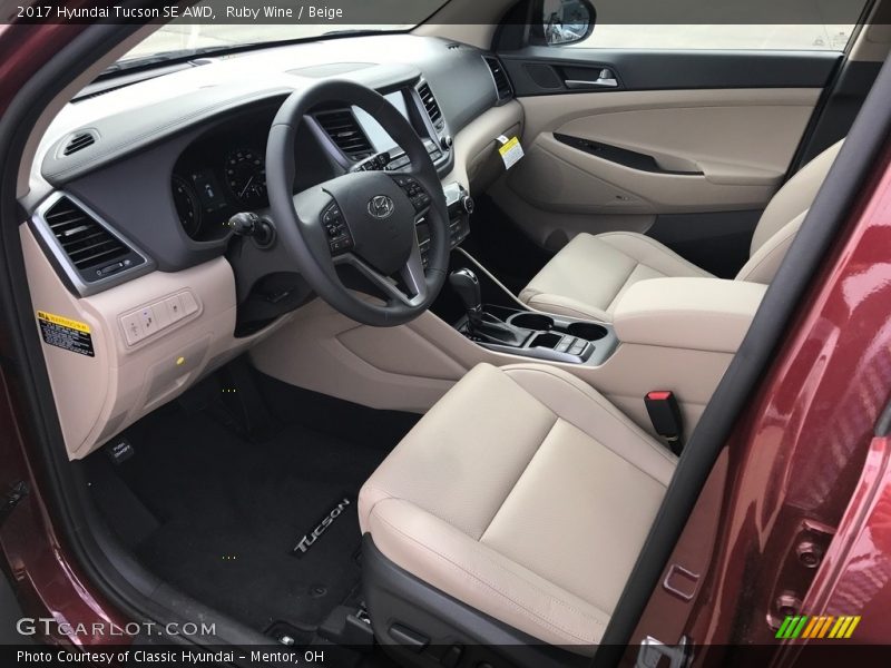 Ruby Wine / Beige 2017 Hyundai Tucson SE AWD