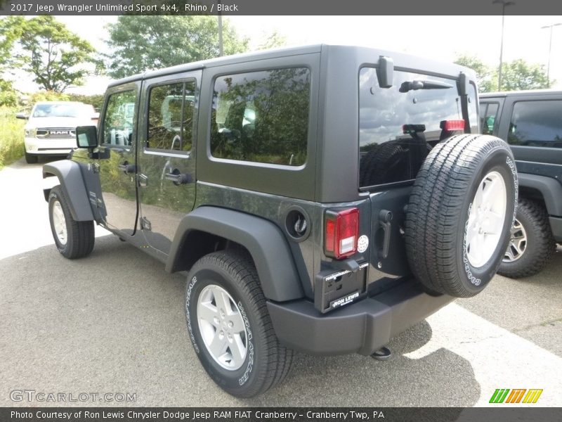 Rhino / Black 2017 Jeep Wrangler Unlimited Sport 4x4