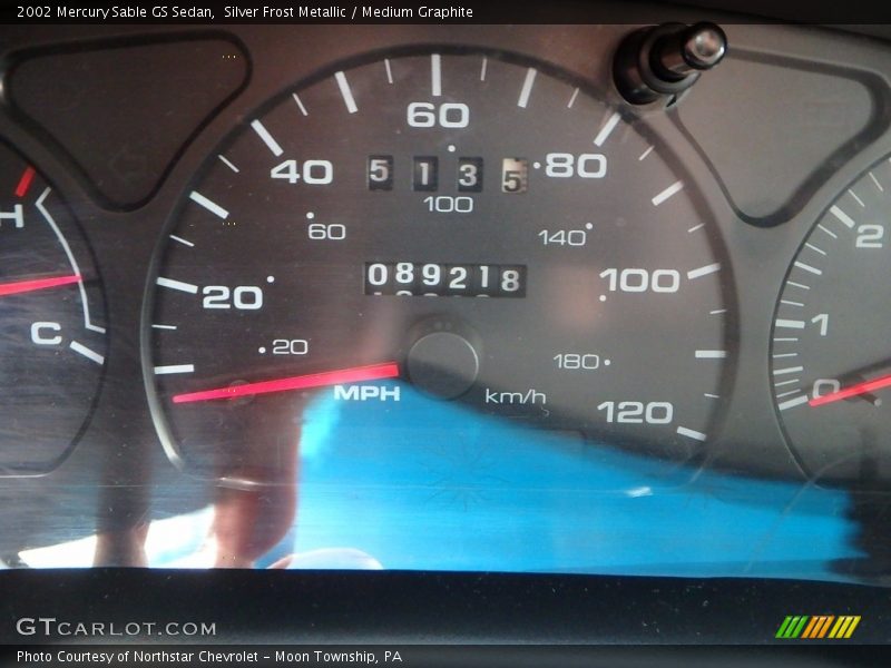 Silver Frost Metallic / Medium Graphite 2002 Mercury Sable GS Sedan