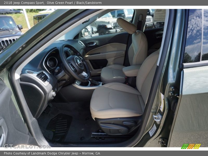 Olive Green Pearl / Black/Sandstorm 2018 Jeep Compass Sport