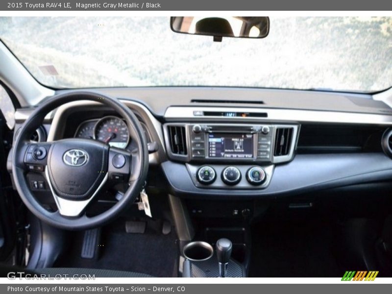 Magnetic Gray Metallic / Black 2015 Toyota RAV4 LE
