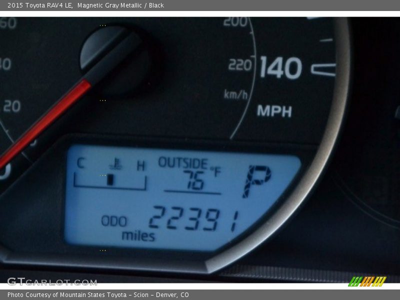 Magnetic Gray Metallic / Black 2015 Toyota RAV4 LE