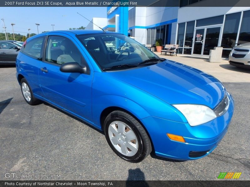 Aqua Blue Metallic / Charcoal/Light Flint 2007 Ford Focus ZX3 SE Coupe