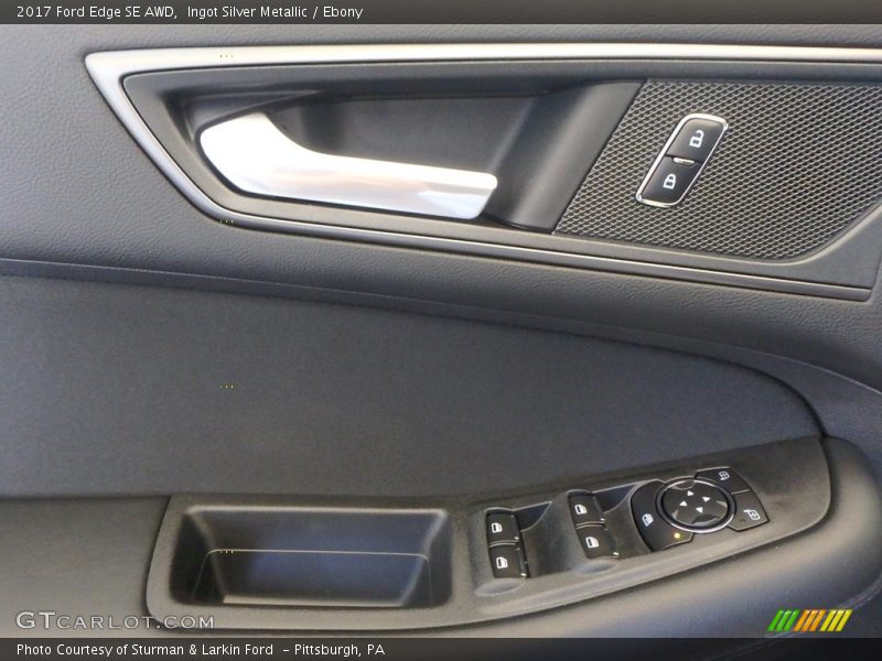 Ingot Silver Metallic / Ebony 2017 Ford Edge SE AWD