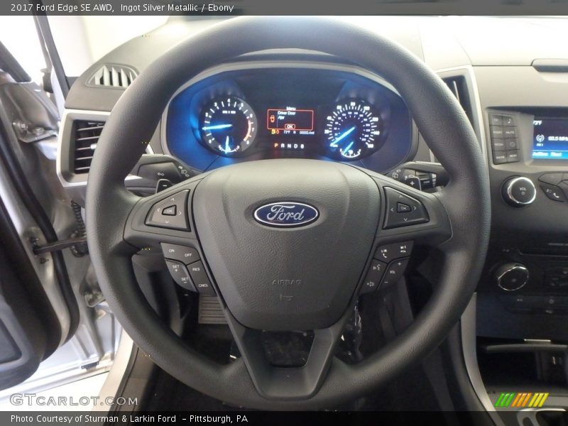 Ingot Silver Metallic / Ebony 2017 Ford Edge SE AWD