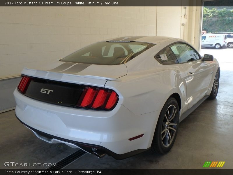 White Platinum / Red Line 2017 Ford Mustang GT Premium Coupe