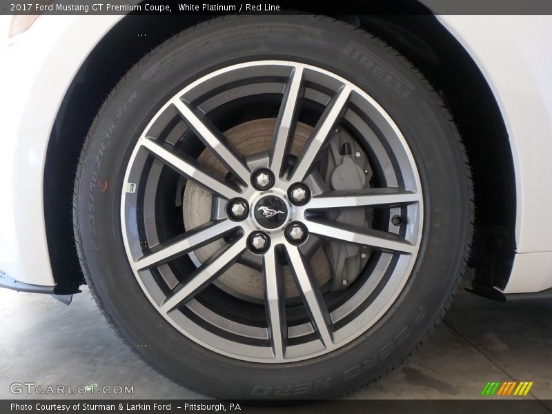 White Platinum / Red Line 2017 Ford Mustang GT Premium Coupe