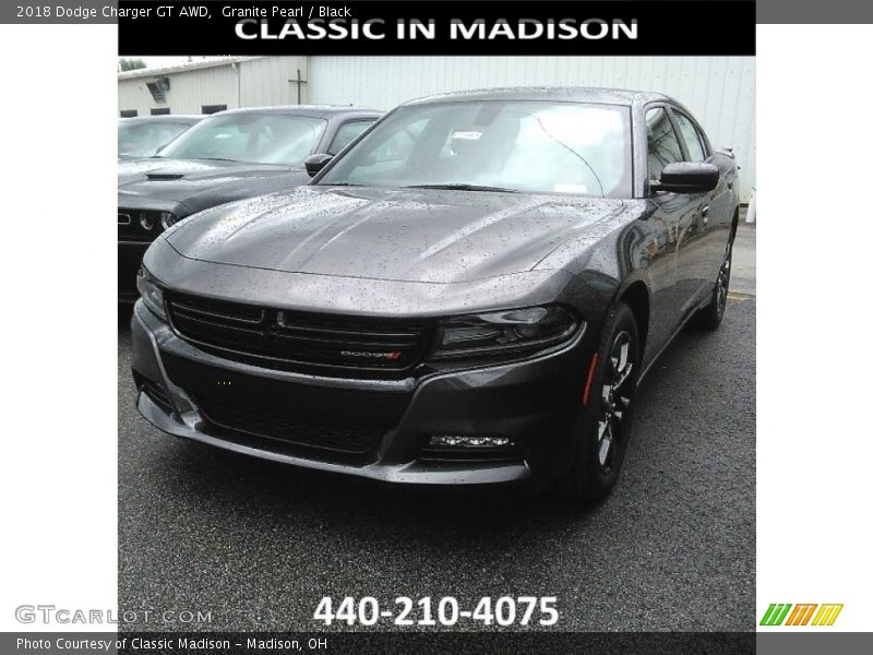 Granite Pearl / Black 2018 Dodge Charger GT AWD