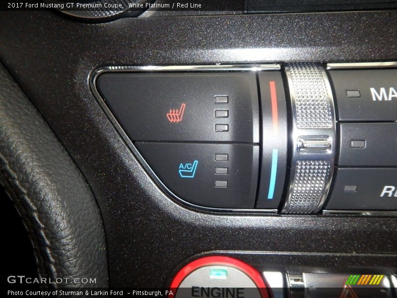White Platinum / Red Line 2017 Ford Mustang GT Premium Coupe