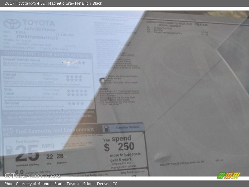 Magnetic Gray Metallic / Black 2017 Toyota RAV4 LE