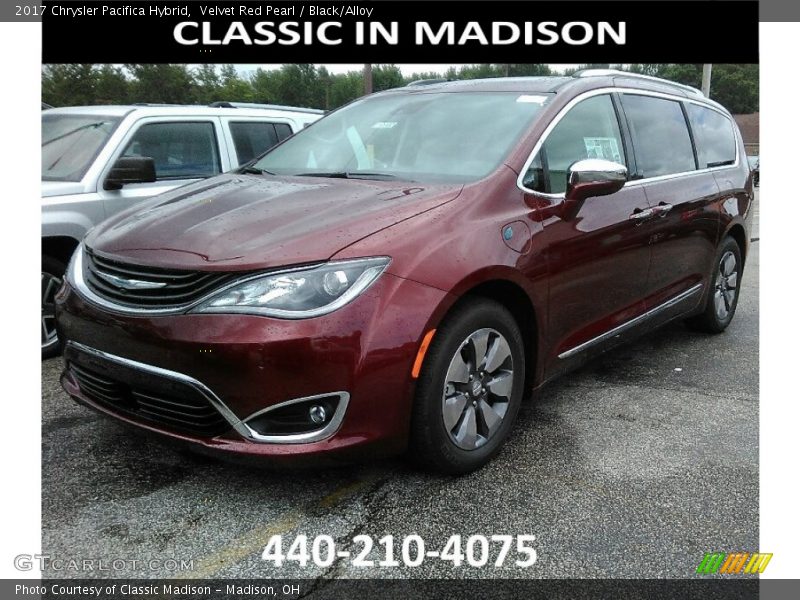 Velvet Red Pearl / Black/Alloy 2017 Chrysler Pacifica Hybrid