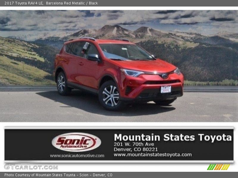 Barcelona Red Metallic / Black 2017 Toyota RAV4 LE