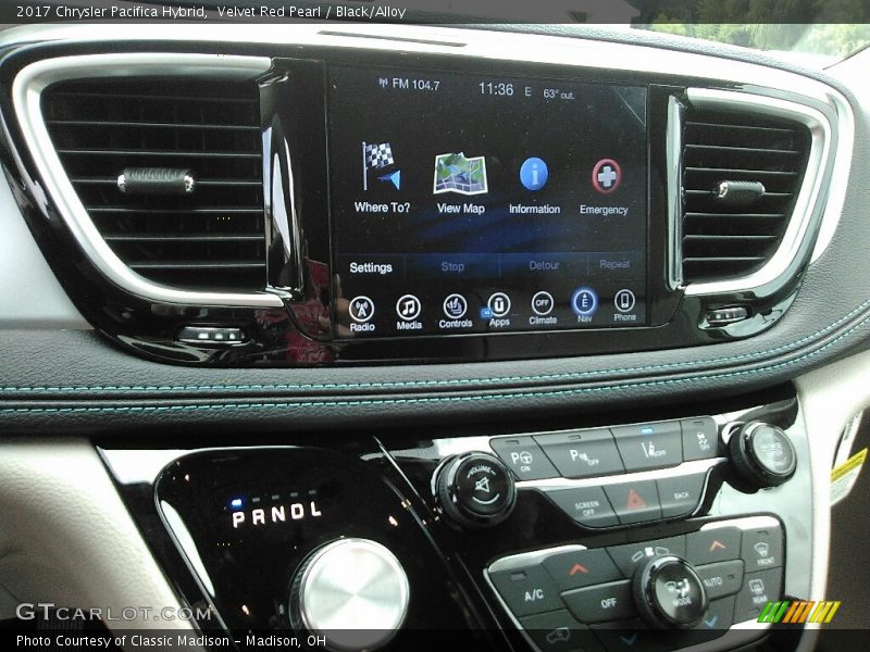 Velvet Red Pearl / Black/Alloy 2017 Chrysler Pacifica Hybrid