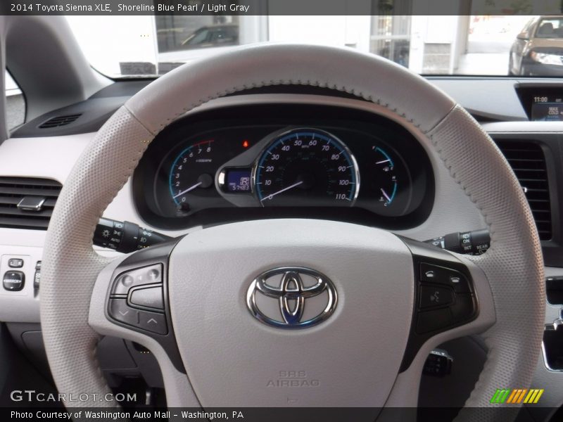 Shoreline Blue Pearl / Light Gray 2014 Toyota Sienna XLE