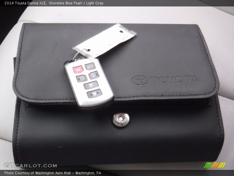 Shoreline Blue Pearl / Light Gray 2014 Toyota Sienna XLE