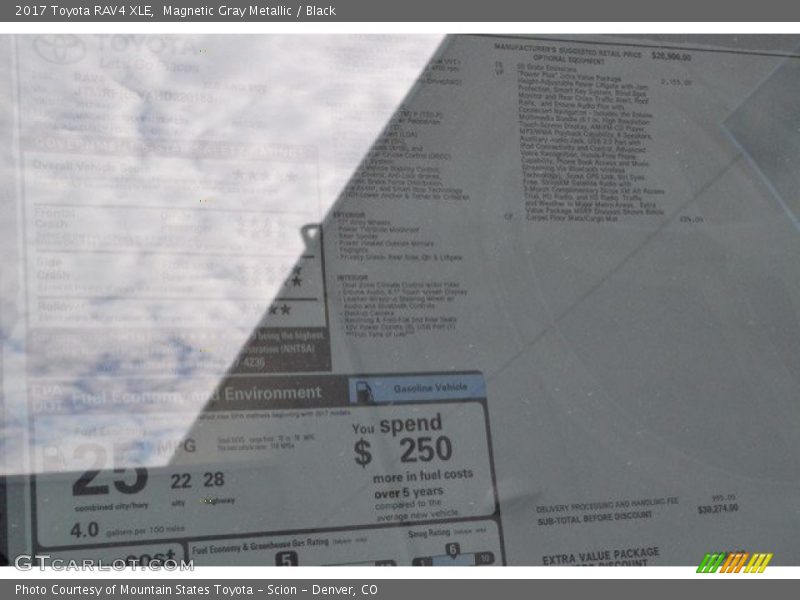 Magnetic Gray Metallic / Black 2017 Toyota RAV4 XLE