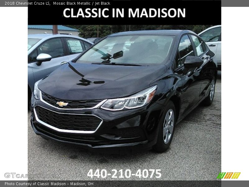 Mosaic Black Metallic / Jet Black 2018 Chevrolet Cruze LS