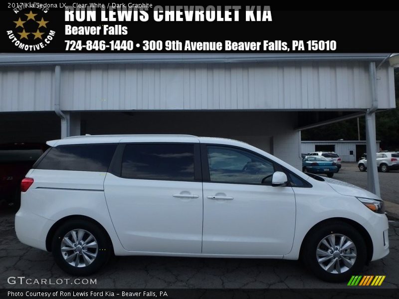 Clear White / Dark Graphite 2017 Kia Sedona LX