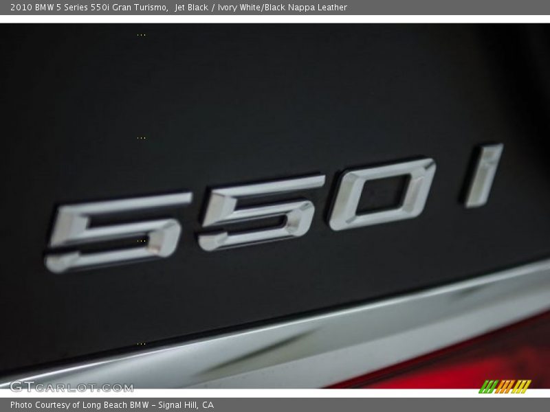 Jet Black / Ivory White/Black Nappa Leather 2010 BMW 5 Series 550i Gran Turismo