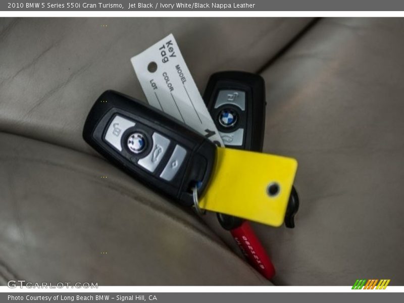 Jet Black / Ivory White/Black Nappa Leather 2010 BMW 5 Series 550i Gran Turismo