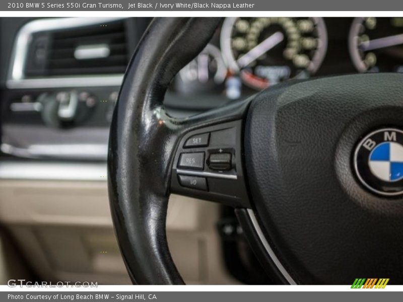 Jet Black / Ivory White/Black Nappa Leather 2010 BMW 5 Series 550i Gran Turismo