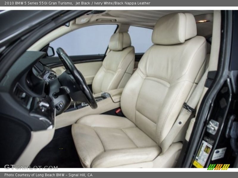 Jet Black / Ivory White/Black Nappa Leather 2010 BMW 5 Series 550i Gran Turismo