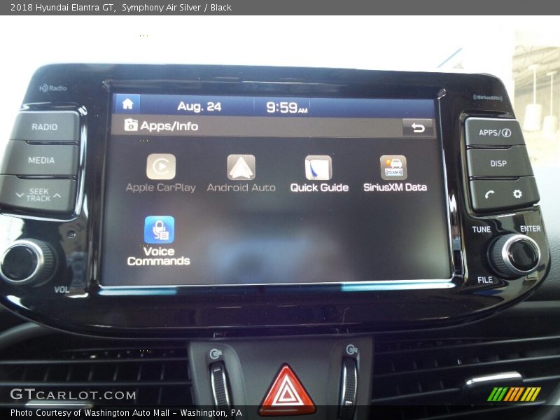 Symphony Air Silver / Black 2018 Hyundai Elantra GT