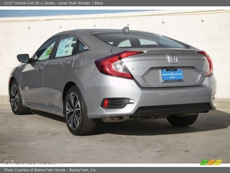 Lunar Silver Metallic / Black 2017 Honda Civic EX-L Sedan