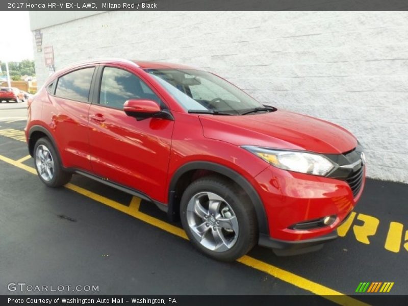 Milano Red / Black 2017 Honda HR-V EX-L AWD