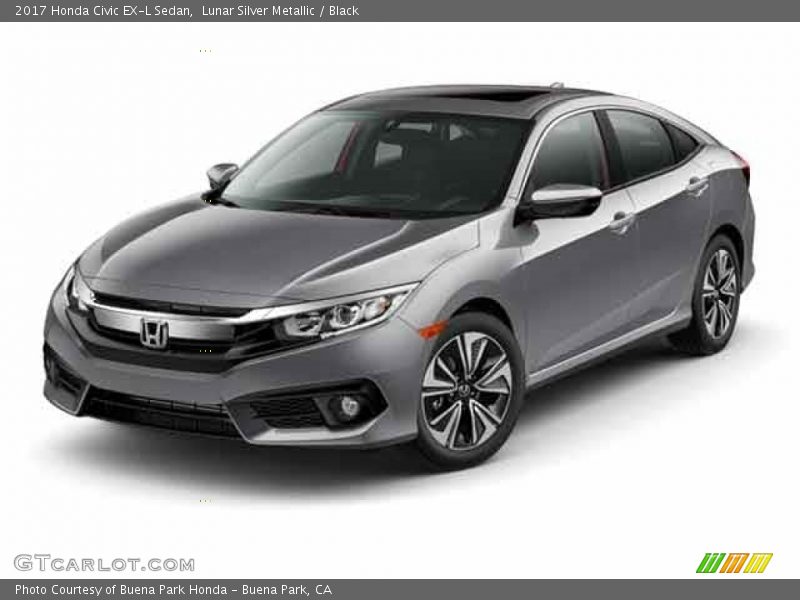 Lunar Silver Metallic / Black 2017 Honda Civic EX-L Sedan