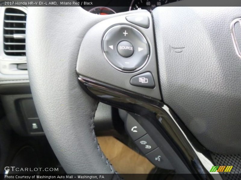 Milano Red / Black 2017 Honda HR-V EX-L AWD
