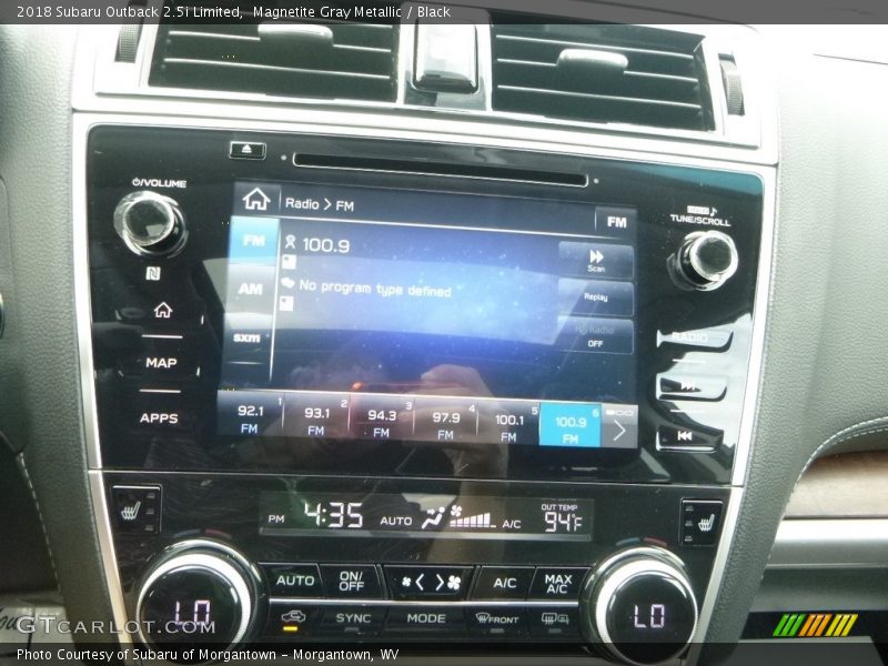 Magnetite Gray Metallic / Black 2018 Subaru Outback 2.5i Limited