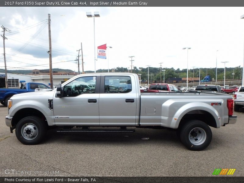 Ingot Silver / Medium Earth Gray 2017 Ford F350 Super Duty XL Crew Cab 4x4