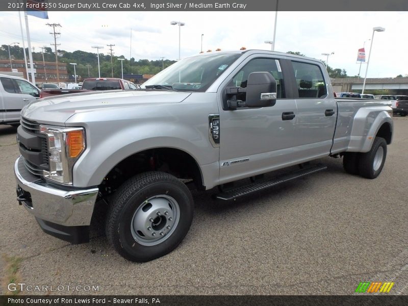 Ingot Silver / Medium Earth Gray 2017 Ford F350 Super Duty XL Crew Cab 4x4