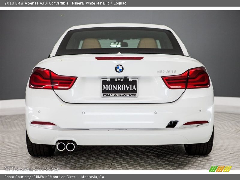 Mineral White Metallic / Cognac 2018 BMW 4 Series 430i Convertible