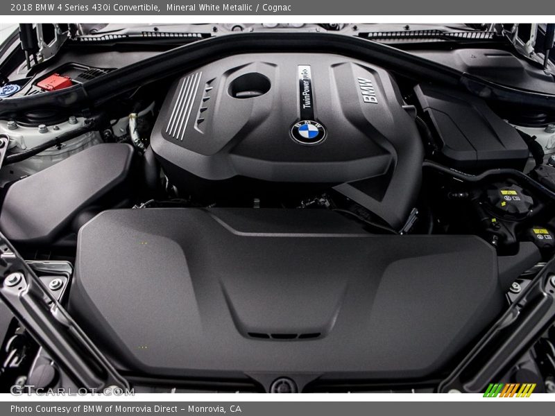 Mineral White Metallic / Cognac 2018 BMW 4 Series 430i Convertible