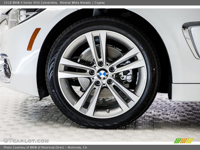 Mineral White Metallic / Cognac 2018 BMW 4 Series 430i Convertible