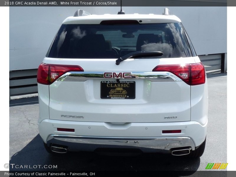 White Frost Tricoat / Cocoa/Shale 2018 GMC Acadia Denali AWD