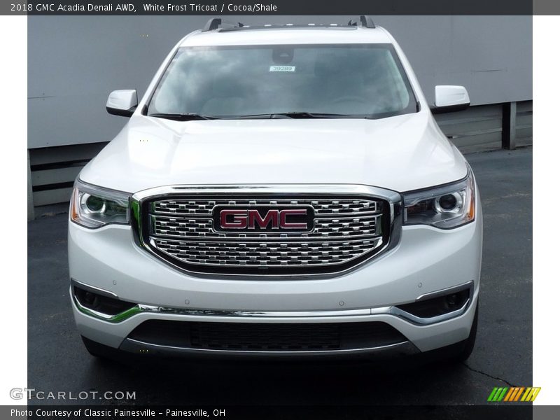 White Frost Tricoat / Cocoa/Shale 2018 GMC Acadia Denali AWD